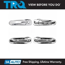 TRQ Front Rear Chrome External Outside Door Handle Set 4pc for Ram Dakota Truck
