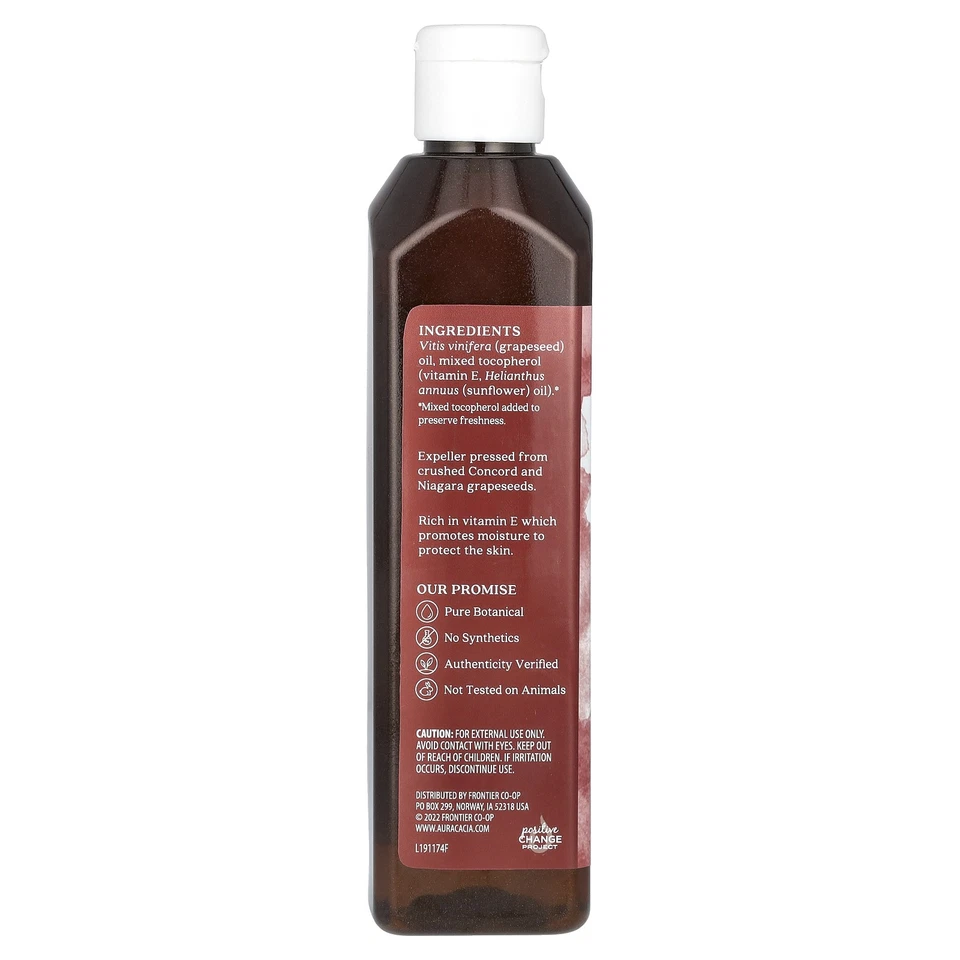 Aceite para el cuidado de la piel, semilla de uva, 16 fl oz (473 ml) Foto 2 de 2