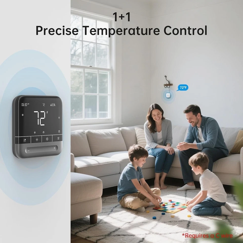 Smart Home Thermostat: Programmable 7-Day Control with Large Screen & Sensors - Image 4 of 4