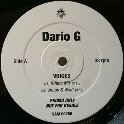 Dario G - Voices - UK Promo 12'' Vinyl - 2000 - Eternal