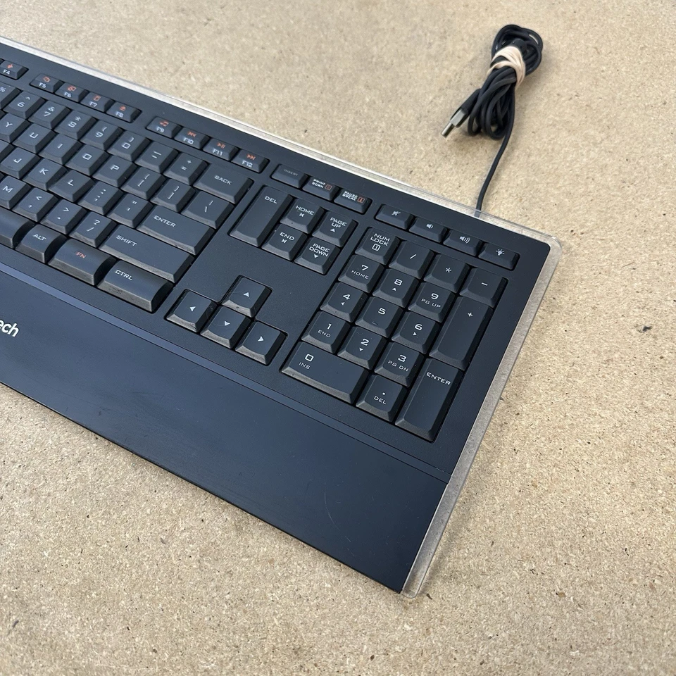 Клавиатура проводная с подсветкой Logitech USB K740 Y-UY95 протестирована и работает - Изображение 3 из 4