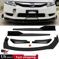 For Honda Front Bumper Lip Chin Spoiler Body Kit Splitter Side Skirt