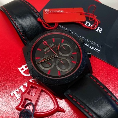 Tudor Fast Rider 42000CR Black Shield Automatic Chronograph Watch Box Papers