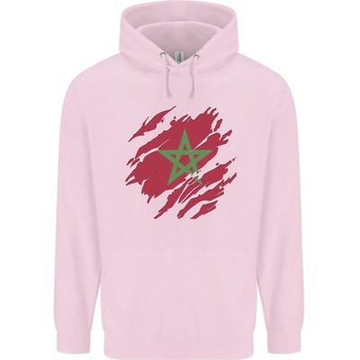 Torn Morocco Flag Moroccan Day Football Childrens Kids Hoodie