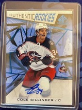 2021-22 Upper Deck SP Game Used - Authentic Rookies Cole Sillinger #121 Blue...