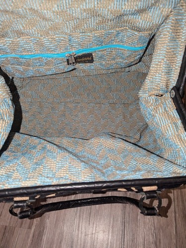 Raviani Tapestry Satchel Weekender Bag Purse Jeweled Carpet Velvet Large - Picture 12 of 24