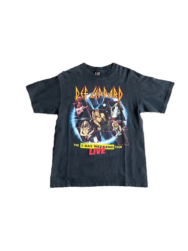 Def Leppard Adrenalize Concert Shirt 7 Day Weekend Tour 1990s vintage concert t-shirt, vintage, single stitch, B+ condition