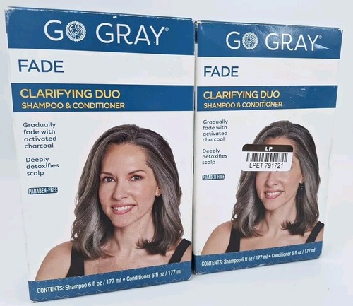 2X Go Gray Fade Clarifying Duo - Charcoal Shampoo and Conditioner, 6 oz - 第 1/6 張圖片