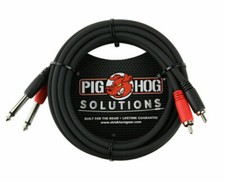 Pig Hog - PD-R1415 - Dual RCA Male to Dual 1/4 - 10 ft.- Black