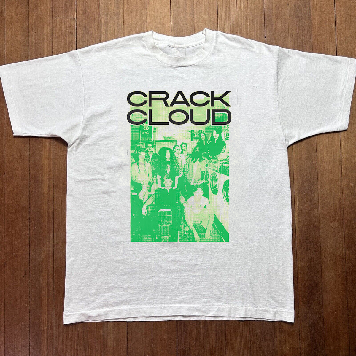 crack cloud クラッククラウド バンドTシャツ black midi SALE Crack Cloud Music For Lovers White T-Shirt Cotton Full Size