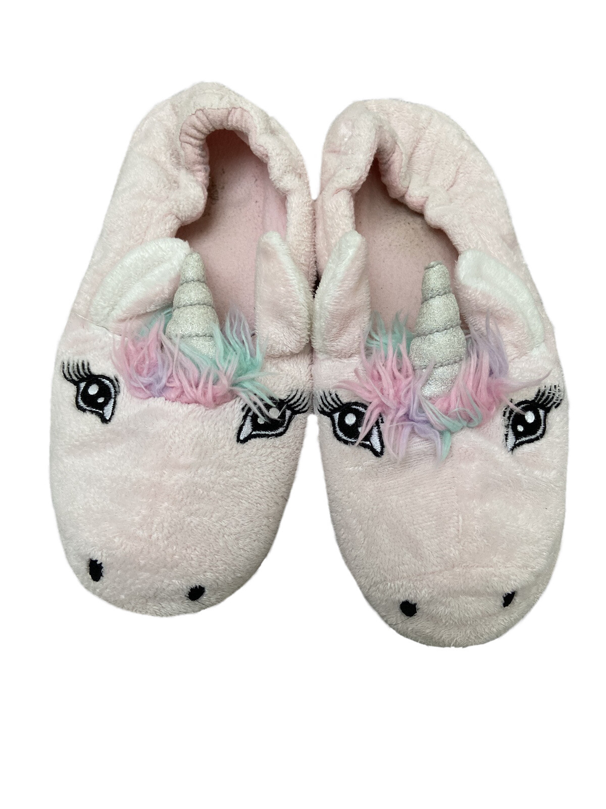 SAOLA Pantofole unicorno rosa M&S per ragazze più grandi taglia UK 3. Suola Buona Grip