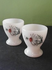 ARCOPAL FRANCE 2 PORTAUOVO PORTA UOVO FIORI MARGHERITA VINTAGE