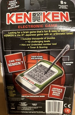 KenKen Handheld Electronic Puzzle Game Irwin Toy - Sealed