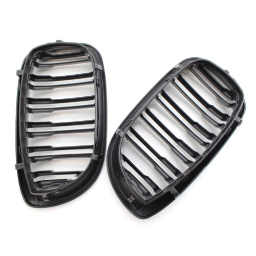 Glossy Dual Slat Front Kidney Grille For 2003-05 BMW 3 Series E46 Coupe Facelift - Picture 4 of 9