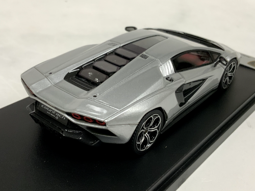 1/43 Looksmart Lamborghini Countach LP _ 2032-10.2cm Silber Auf Leder Sockel - Picture 3 of 5