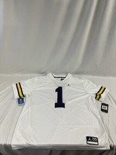 Nike Jordan 1 White Away Michigan Wolverines Stitched Limited Jersey Sz 2XL
