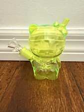 4.25” Premium Glass Water Pipe Mini Hello Kitty Yellow