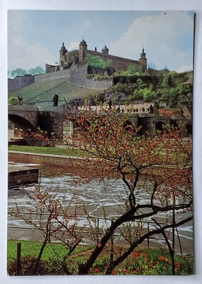 #ad Postcard WORZBURG Old Main Bridge and Marienberg Fortress Wurzburg Germany $5.72