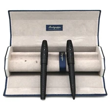 Montegrappa Star of David Fountain and Ballpoint Pen Set Org B Palladium NIB (B)