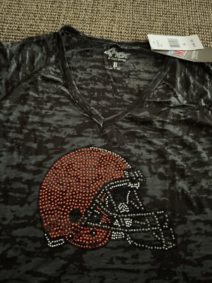 XL Cleveland Browns Rhinestone Logo Shirt Carl Banks 4her Top Women