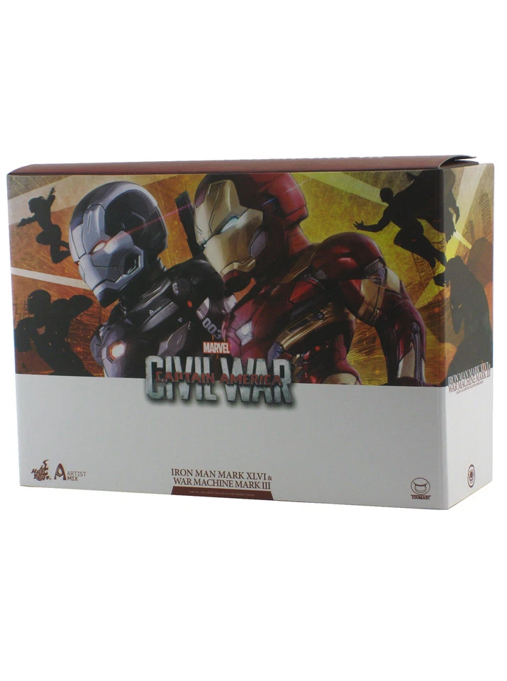 Hot Toys Iron Man & War Machine Mark II Artist Mix Set Captain America Civil War - Image 3 of 4