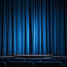 Blue Heavy Style Velvet Curtain 108"H Drape Stage/Theater/Home Noise Thermal