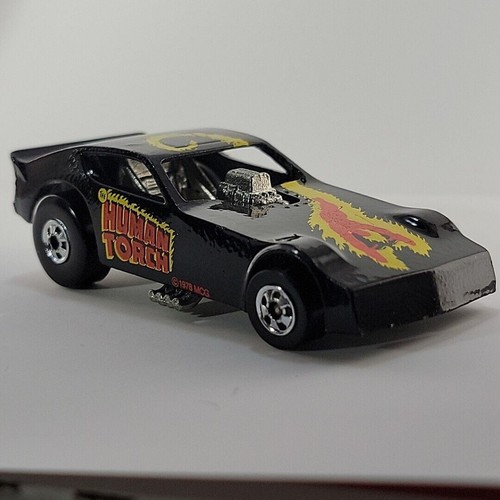 Vintage Hot Wheels Black 1977 Marvel The Human Torch Funny Car 1:64, MINT - Picture 10 of 22