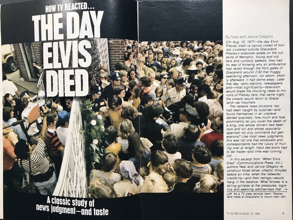 TV Guide August 15-21, 1981 The Day Elvis Presley Died - NFL - Jaclyn Smith TVG - Image 4 of 4