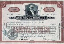 The New York Central Railroad Company 1951 (50 Shares) + Tax-Marken