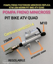 POMPA FRENO POSTERIORE MINICROSS REPLICA KTM LEM MORINI ATV QUAD PIT BIKE CORTA 