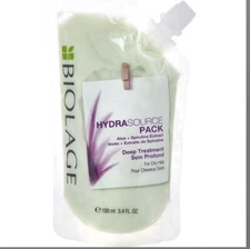 Biolage Hydra Source Deep Treatment Pack Hair Mask For Dry Damaged Hair 3.4 oz