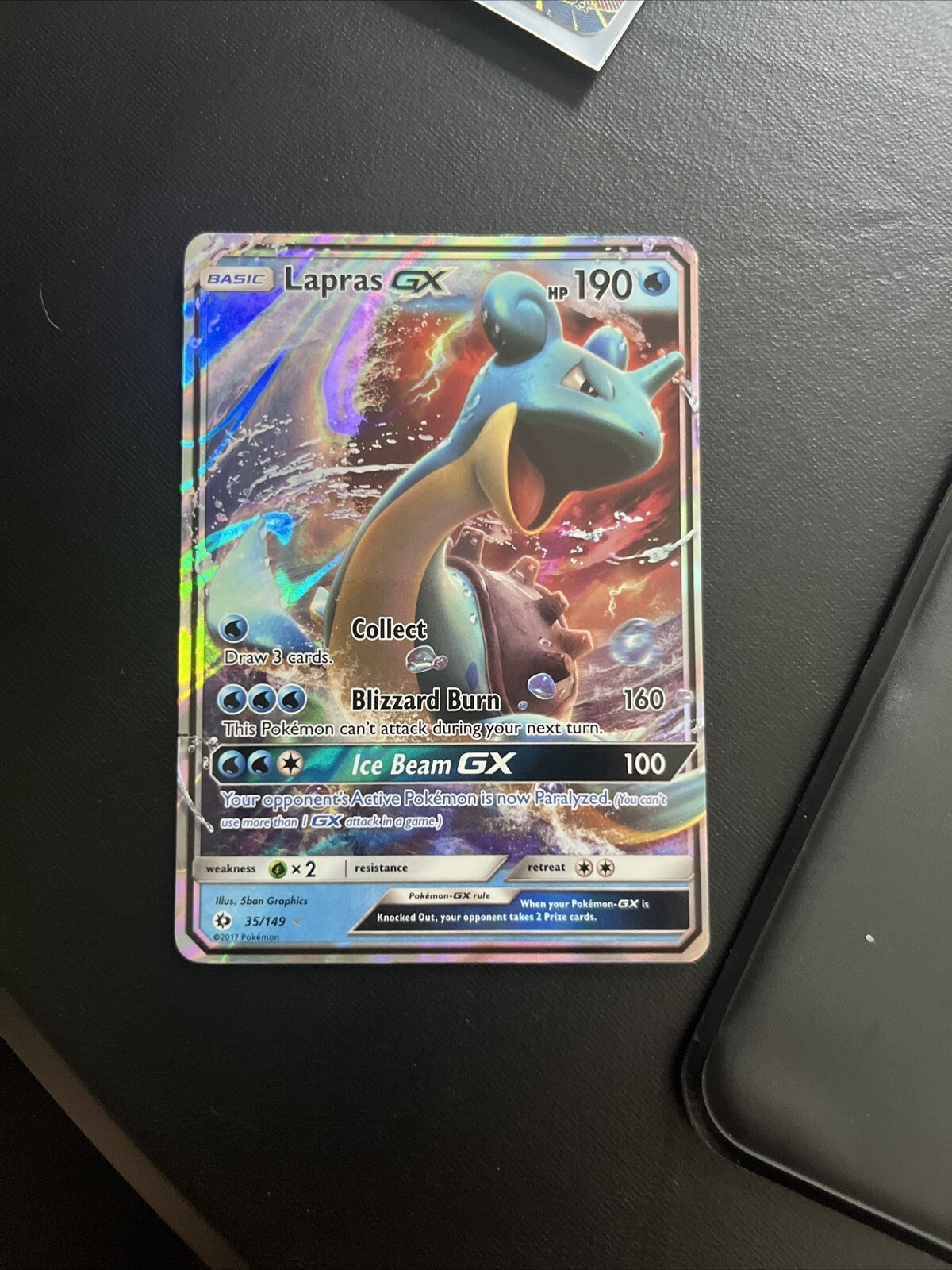 Pokemon Lapras GX 35/149 Sun & Moon Ultra-Rare Rare NM Mint