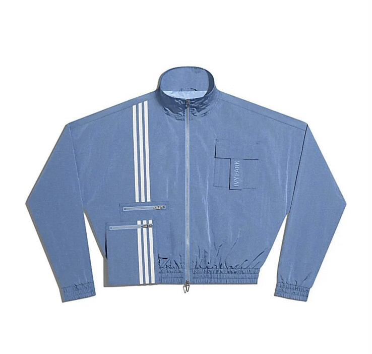 Adidas x Ivy Park Lite Blue Nylon Track Jacket Unisex Size Adidas x Ivy Park Lite Blue Nylon Track Jacket Unisex Size