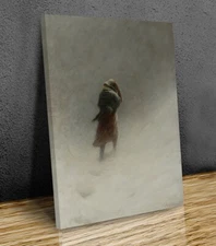 The Blizzard by Joseph Farquharson,mounted canvas print art ready to hang