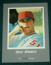 2003 Just Minors Rookies Preview Cole Hamels / Phillies ROOKIE Baseball Card #4 