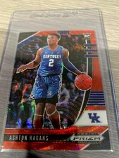 2020 Panini Prizm Draft Ashton Hagans Red Prizm Waves Rookie #39