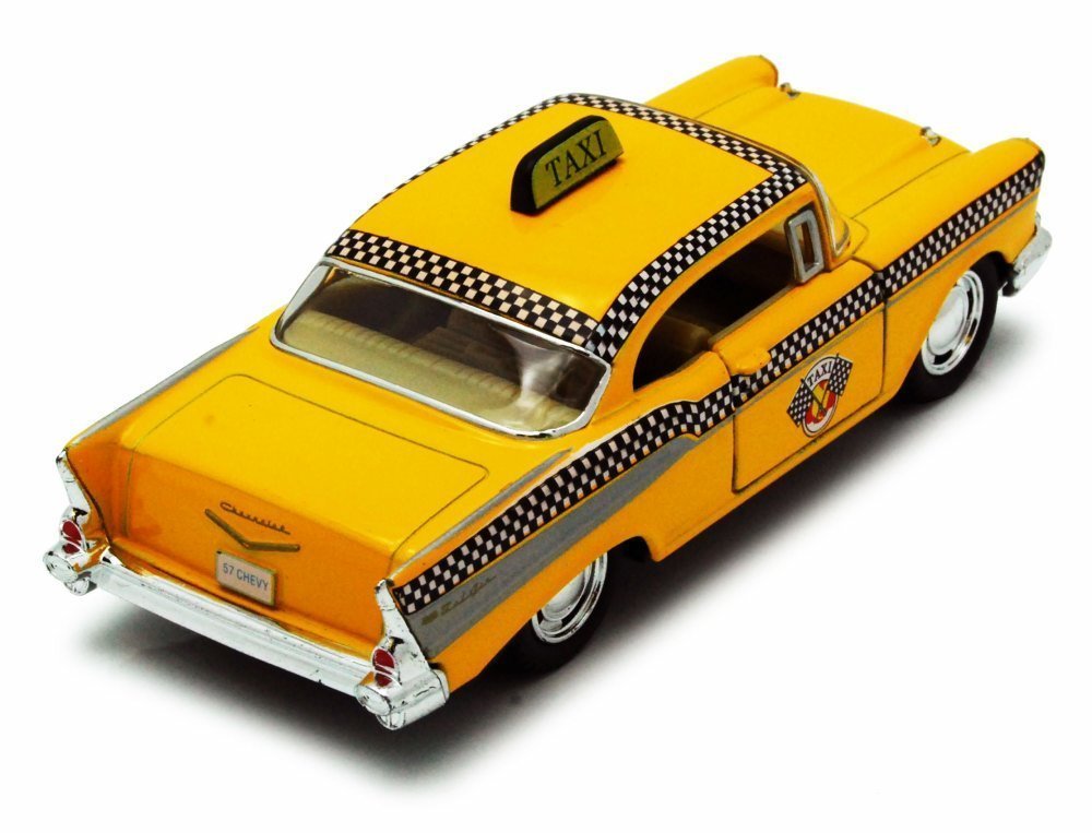 1957 Chevrolet Bel Air Yellow Taxi CAB in a 140 Scale