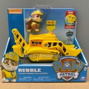 paw patrol rubble transforming bulldozer