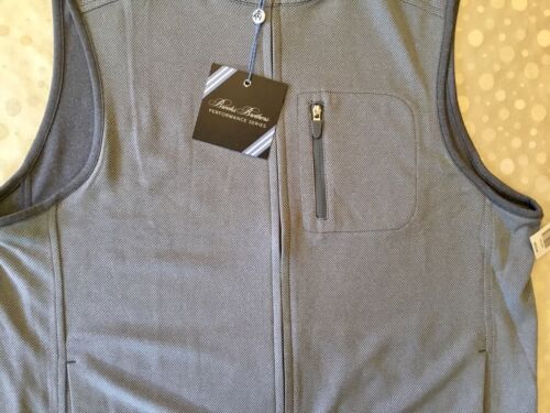Brooks Brothers PERFORMANCE SERIES Full-Zip Pique Vest Mens Sz M $128 Retail NEW - Picture 2 of 15