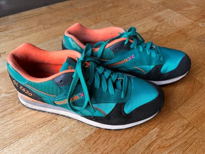 Reebok Classic GL 2620 Herren Sneaker Sportschuhe Gr. 41 grün/orange