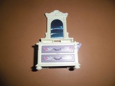 Playmobil Nostalgie 5325 Schlafzimmer Kommode mit Spiegel weiß lila