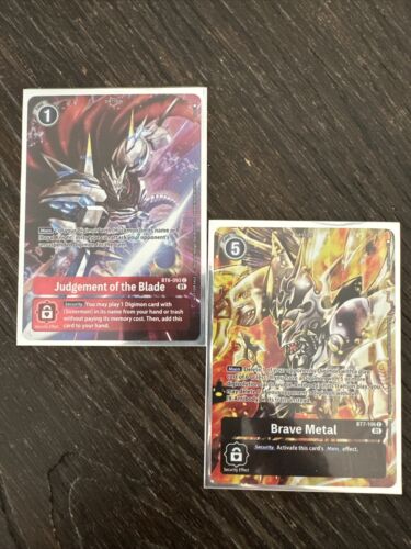 Jeu de cartes deck premium Digimon Brave Metal et Judgement of the Blade - Photo 1/4