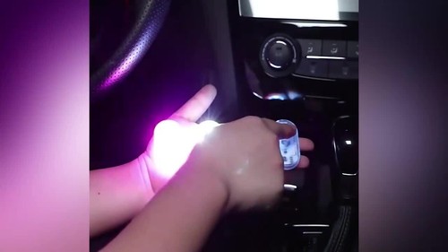 4x RGB LED Innenraumbeleuchtung Ambiente Fußraumbeleuchtung USB Mit Akku Magnete - Video 1 von 2