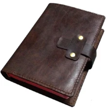 book jacket cover slipcase genuine cow leather customize handmade brown Z916