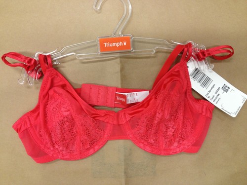 Triumph Flirt Spotlight W Bügel BH Gr. 75 B in Rot nicht unterlegt NEU