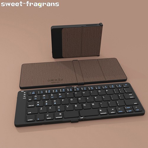 Portable Wireless Bluetooth v5.1 Folding Up to 3 Devices Mini travel Keyboard - Picture 13 of 14