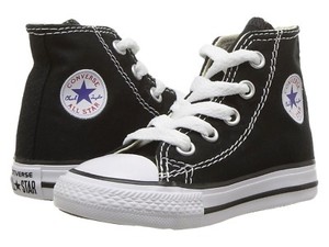 Nuevo Infantil Niño Converse Negro Blanco Hi Envío Gratis mediano ancho |  eBay