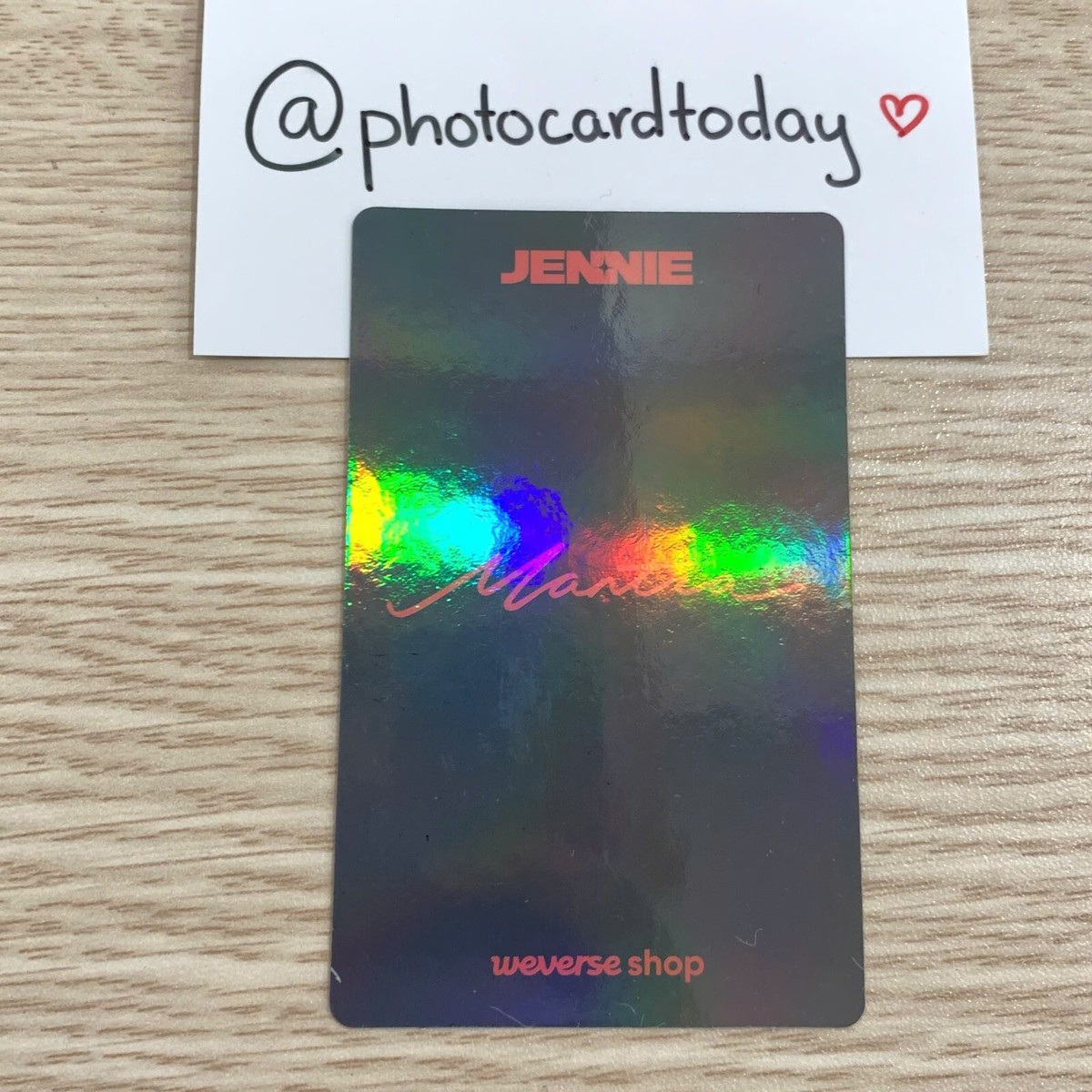 BLACKPINK JENNIE MANTRA POB PRE-ORDER OFFICIAL PHOTOCARD BLINK