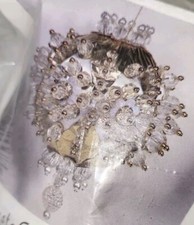 Vtg Merri Mac Crystal Fantasy Holiday Satin Sequin Beaded Christmas Ornament Kit