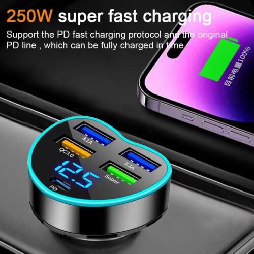 250W USB QC 3 0 Charger PD Black Fast Charging Car Interior Accessories √- - Picture 9 of 10